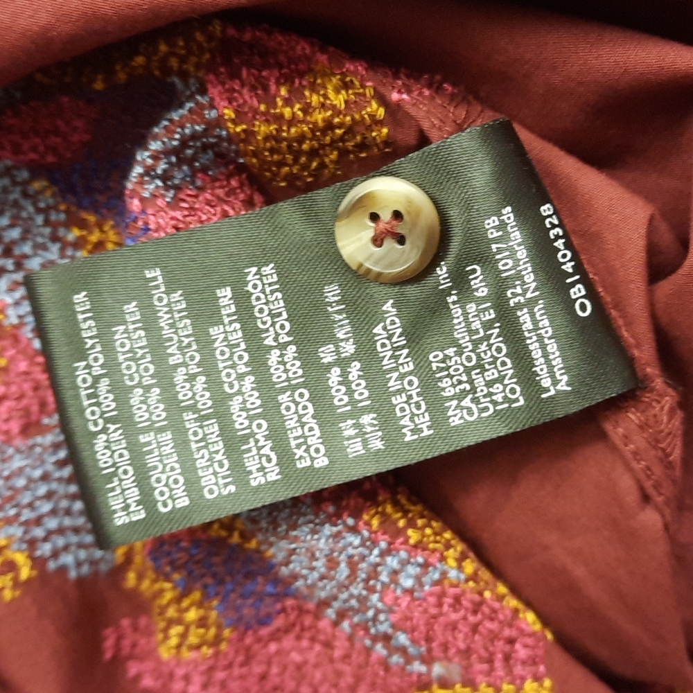 NWT, Anthropologie Maeve Wine/Bordeaux Embroidered Top - Picture 12 of 15